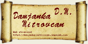 Damjanka Mitrovčan vizit kartica